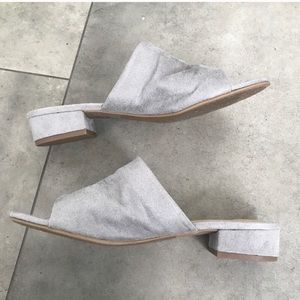 Suede slide sandals sz 6.5 or 6